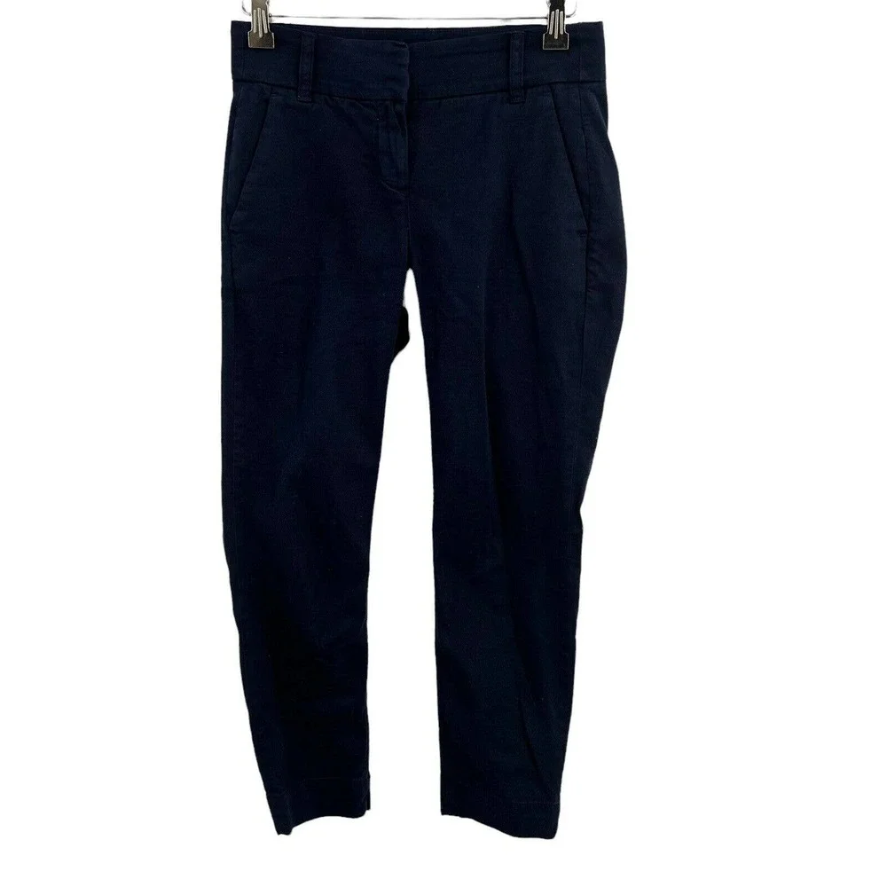 J Crew Navy Blue Chino Womens Size 00‎ Petite